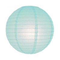 8" Paper Lantern Arctic Blue Regular Wire 